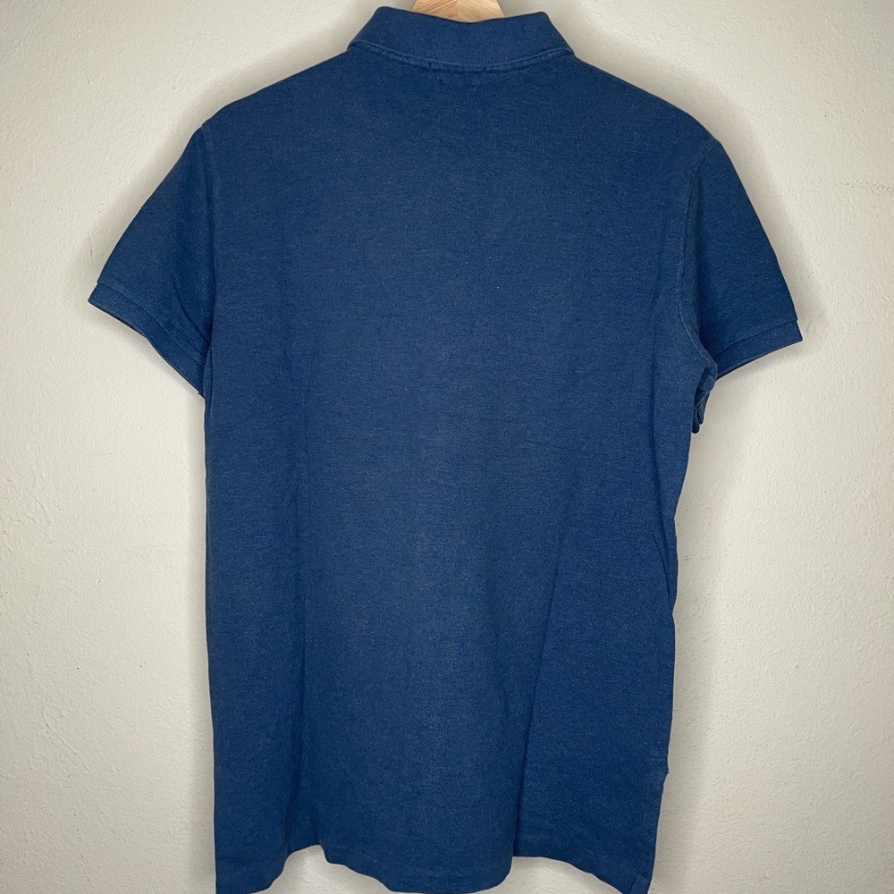 Ralph Lauren Men's Custom-Fit Mesh Polo (Blue) - Picture 2 of 2
